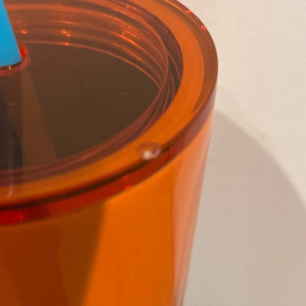 Starbucks orangee‎ blue and pink 24oz  tumbler
